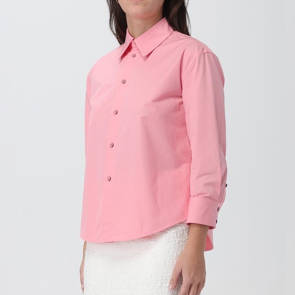Jil Sander Tops - Jil Sander straight-point collar cotton shirt Size 40